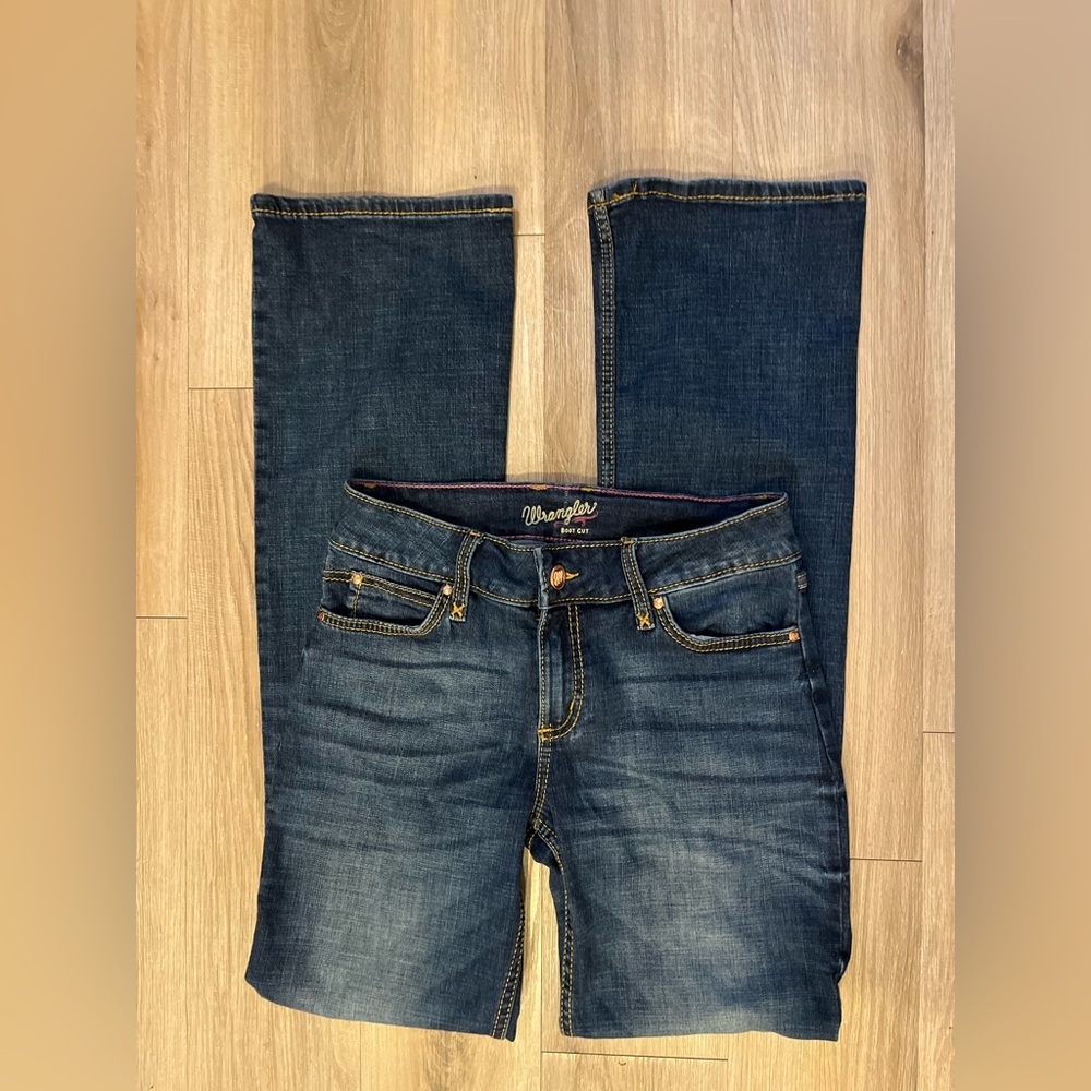 Wrangler Blue Flare Wide Leg Jeans